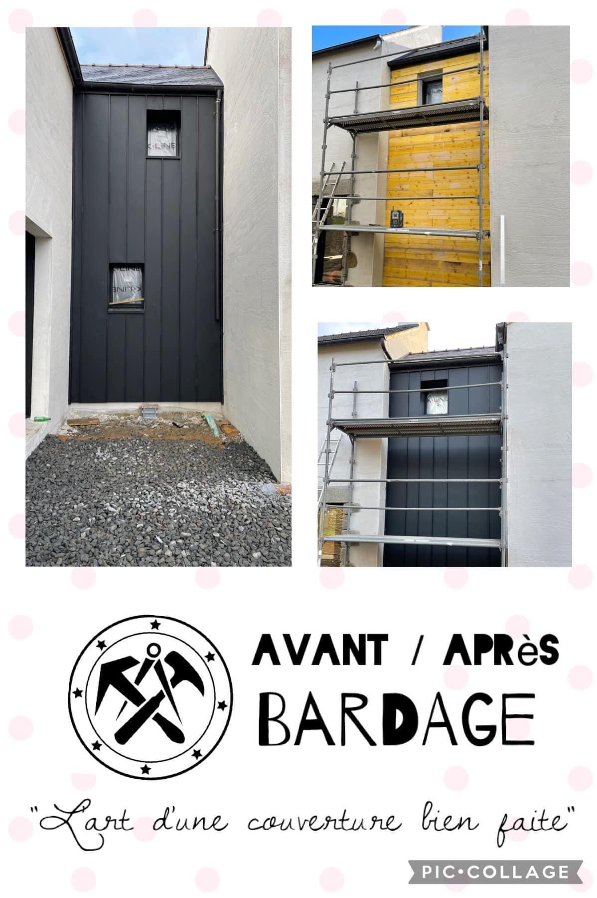 Travaux bardage - avant et après