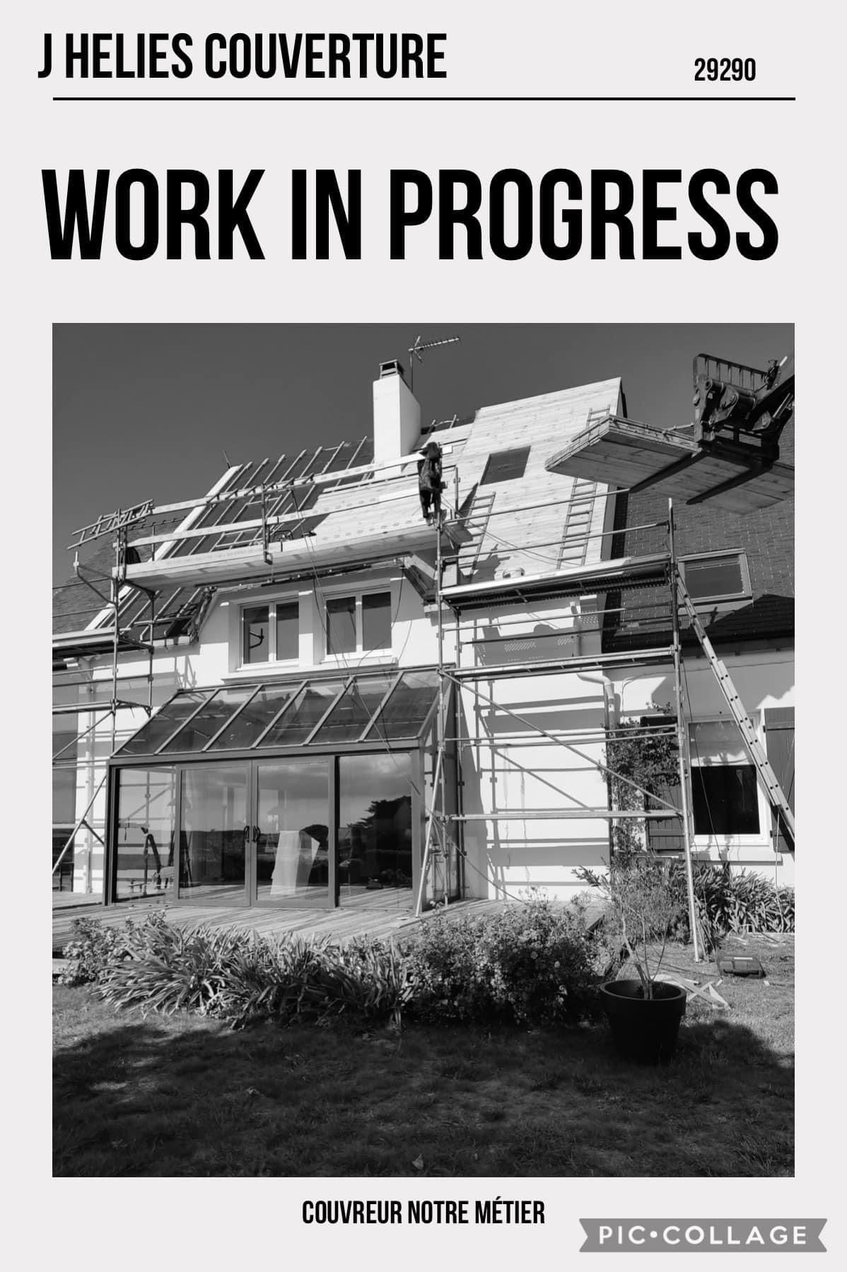 Travail de couverture en cours