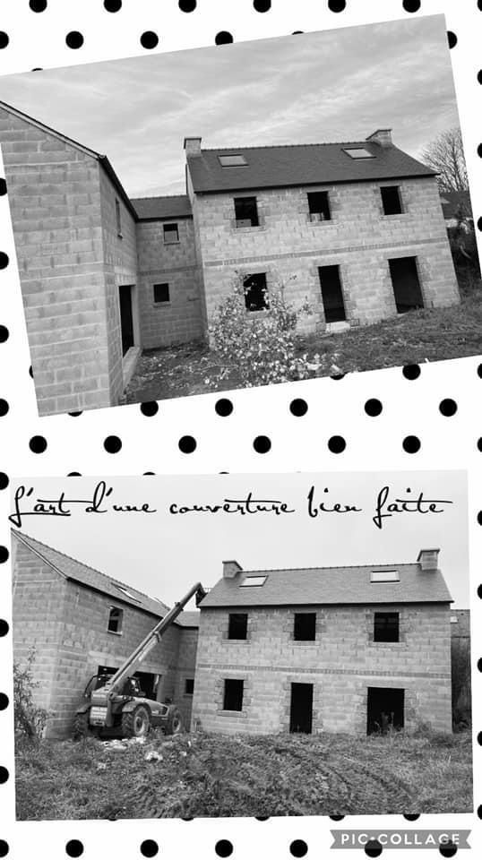 Rénovation toit - avant et après