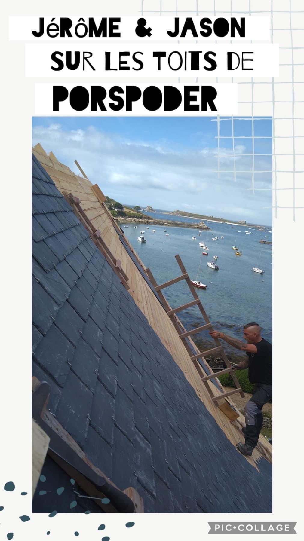 Intervention sur un toit de porspoder