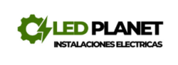 Un logotipo para una empresa llamada Led Planet.