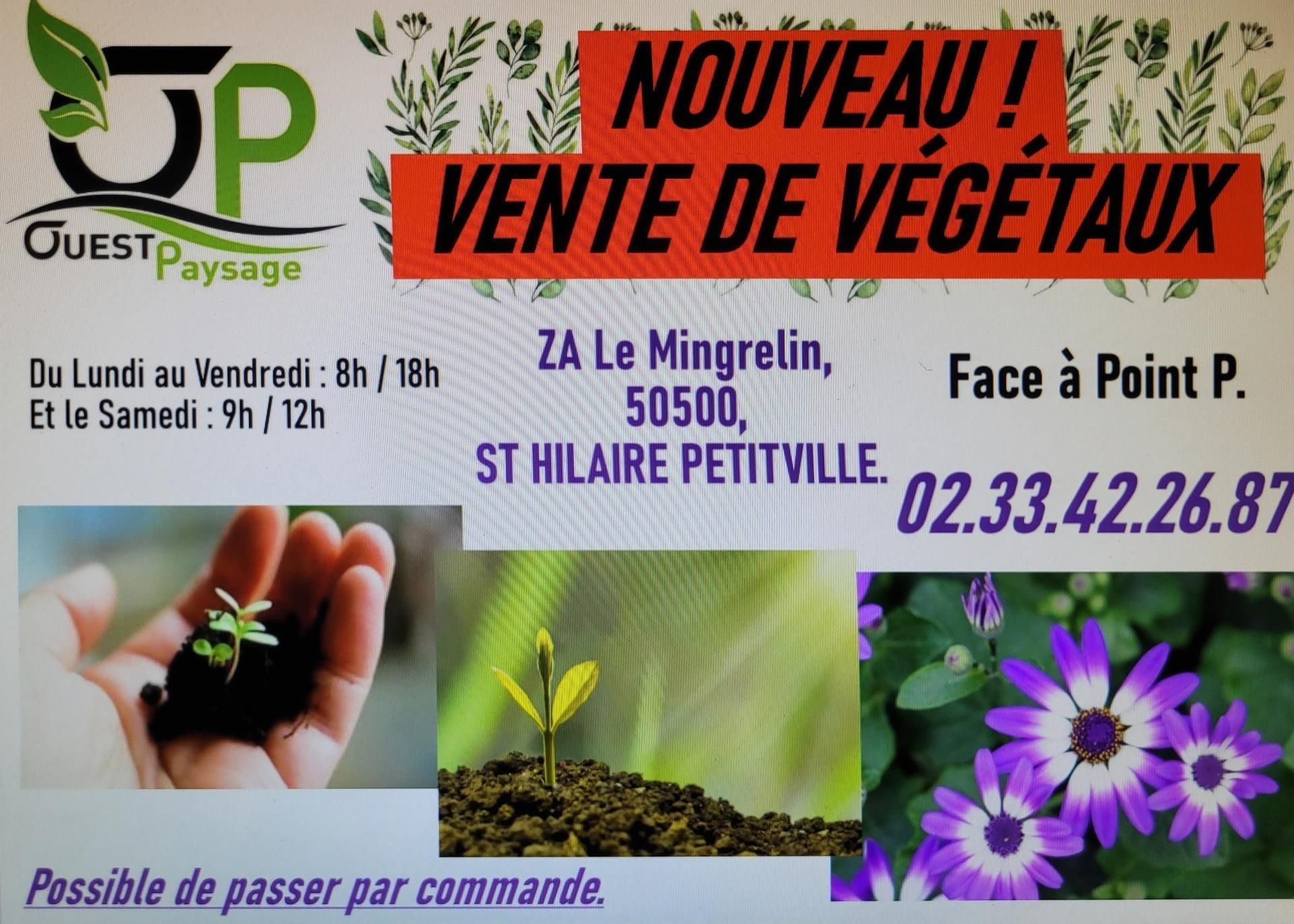 Dépliant de l'entreprise faisant la promotion de la vente de végétaux