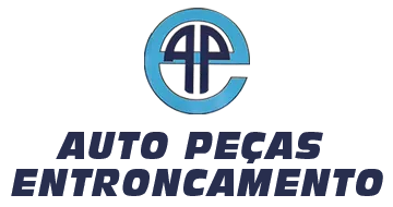 Logotipo da Auto Pe&ccedil;as Entroncamento: um c&iacute;rculo azul com "AP" dentro e o nome da empresa abaixo em texto azul.