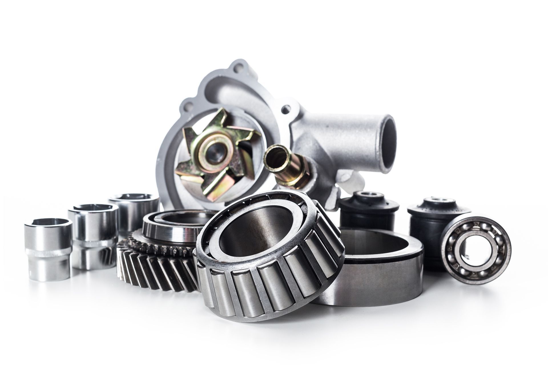 Kit de correia de distribuição com correia, polias e tensor.