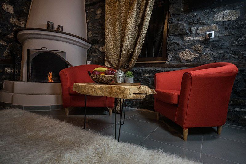 Δίκλινο Δωμάτιο με Τζάκι - Nefeli Hotel