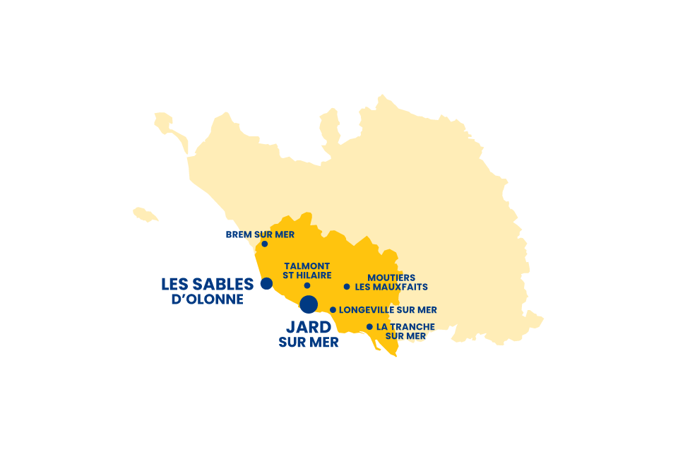 Carte de la zone d'intervention de l'entreprise FIEVRE Frères