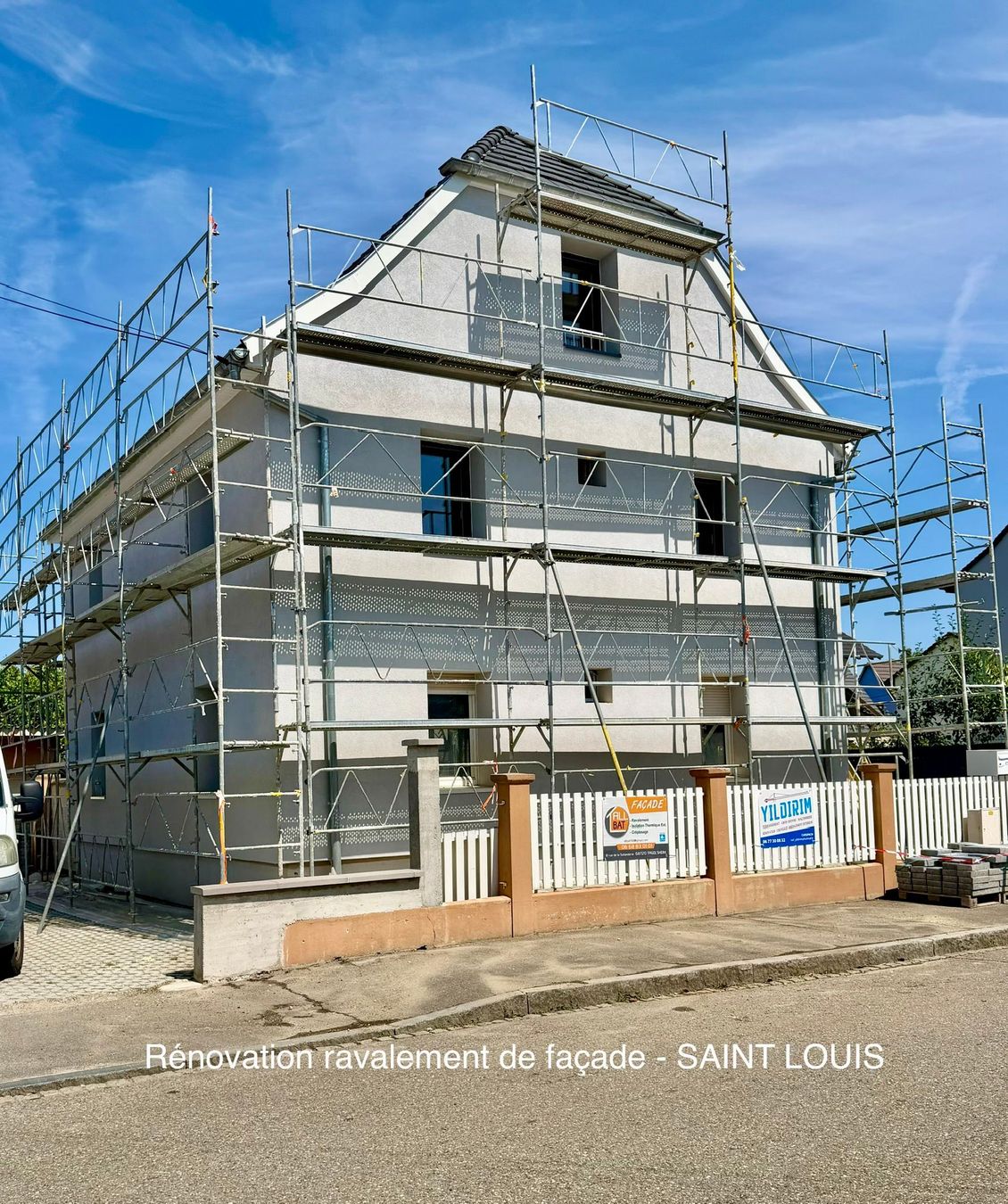 Saint Louis - Chantier ravalement de fçaade