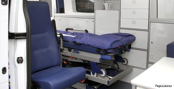 Intérieur d'une ambulance
