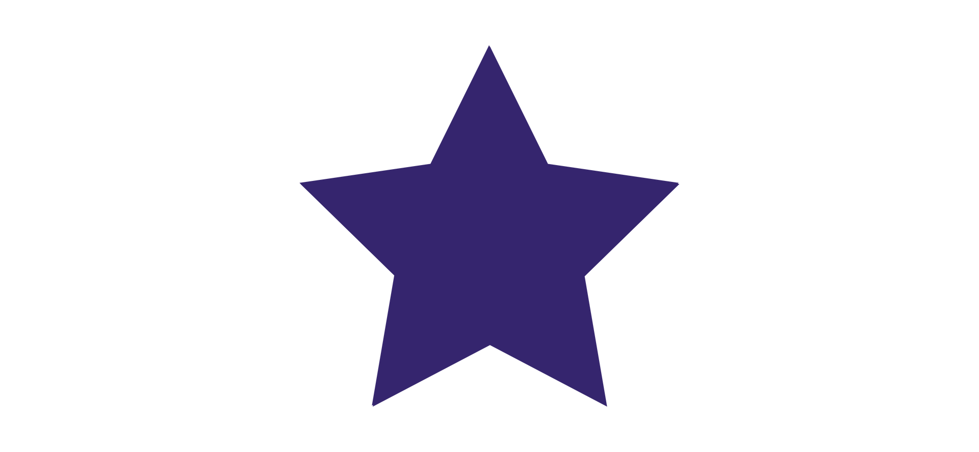 Dark blue star on white background.