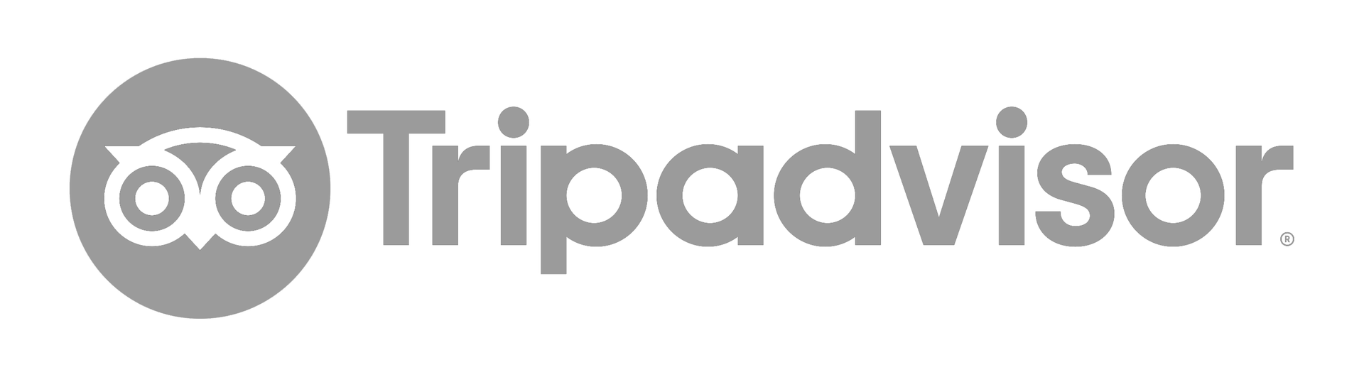 A black and white logo for tripadvisor on a white background.