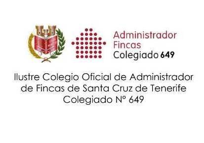 A logo for a company called ilustra colegio oficial de administrador de fincas de santa cruz de tenerife.