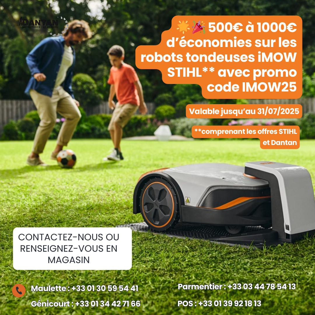 Promotion pour les tondeuses à gazon autonome STIHL et Dantan