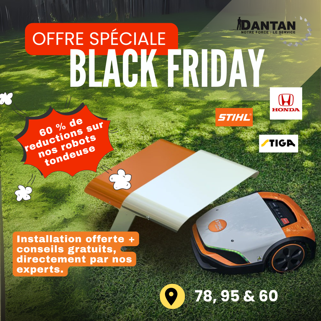 Offre spéciale Black friday avec un robot tondeuse Stihl