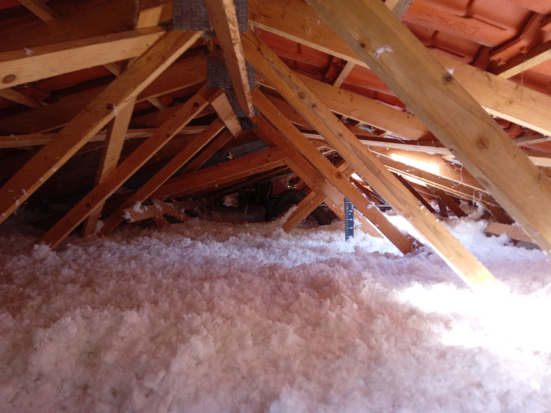 Des combles en cours de travaux.