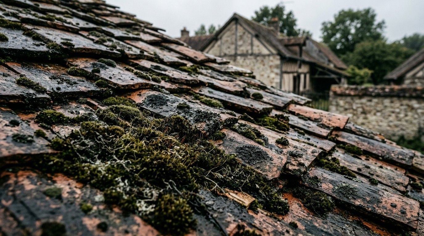 Gouttière Dal'Alu noire en métal.