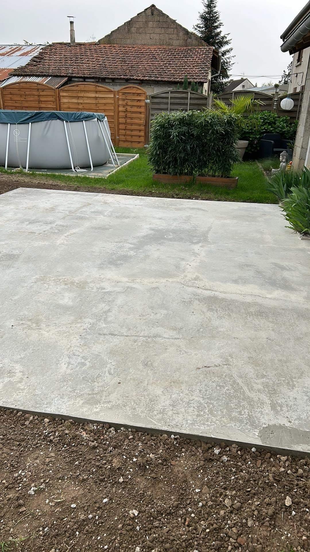 Construction d'une dalle de terrasse