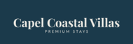 Capel Coastal Villas logo on a dark teal background with white text and &ldquo;Premium Stays&rdquo; tagline
