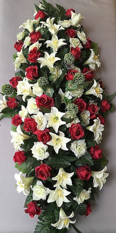 Composition florale rouge et blanche