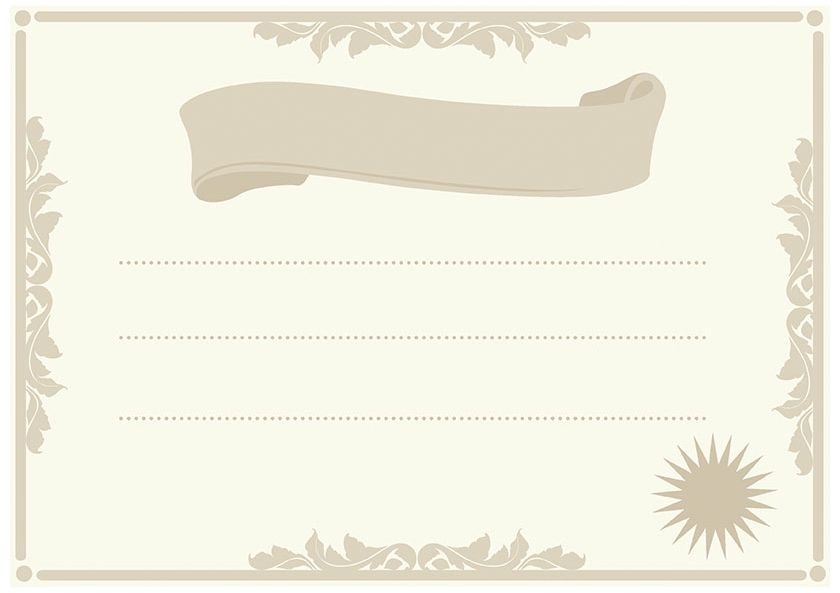 Un certificado con una cinta y una estrella.