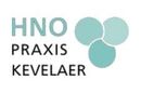 Logo für die „HNO Praxis Kevelaer“ (HNO-Praxis) mit Text und überlappenden blaugrünen Kreisen.