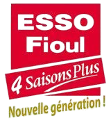 Logo rouge et blanc ESSO Fioul