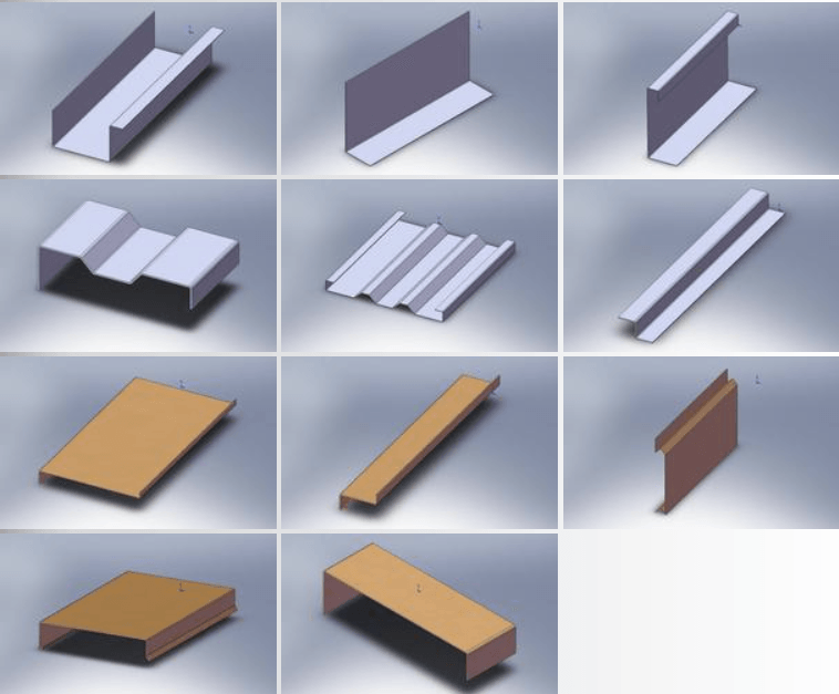 Types de pliages tôle