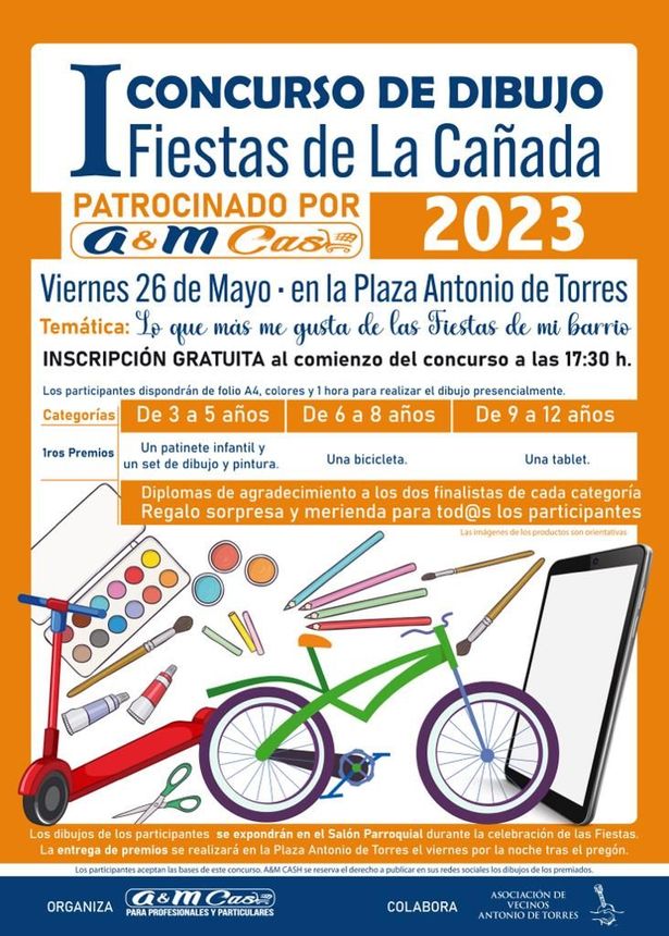 Un cartel para un concurso de dibujo para niños en español.