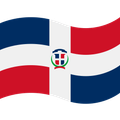 Bandera de la República Dominicana ondeando