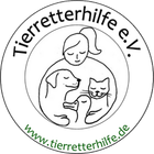 Logo: Frau umarmt Hund, Katze und Ente, mit dem Text 