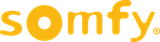 Somfy-Logo in Gelb.