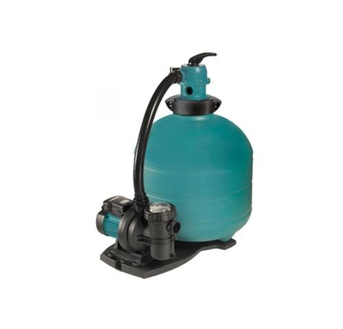 Un filtro de piscina con una bomba acoplada.