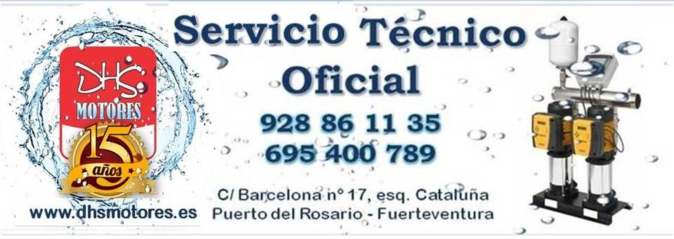 Un cartel oficial de servicio técnico con un robot.