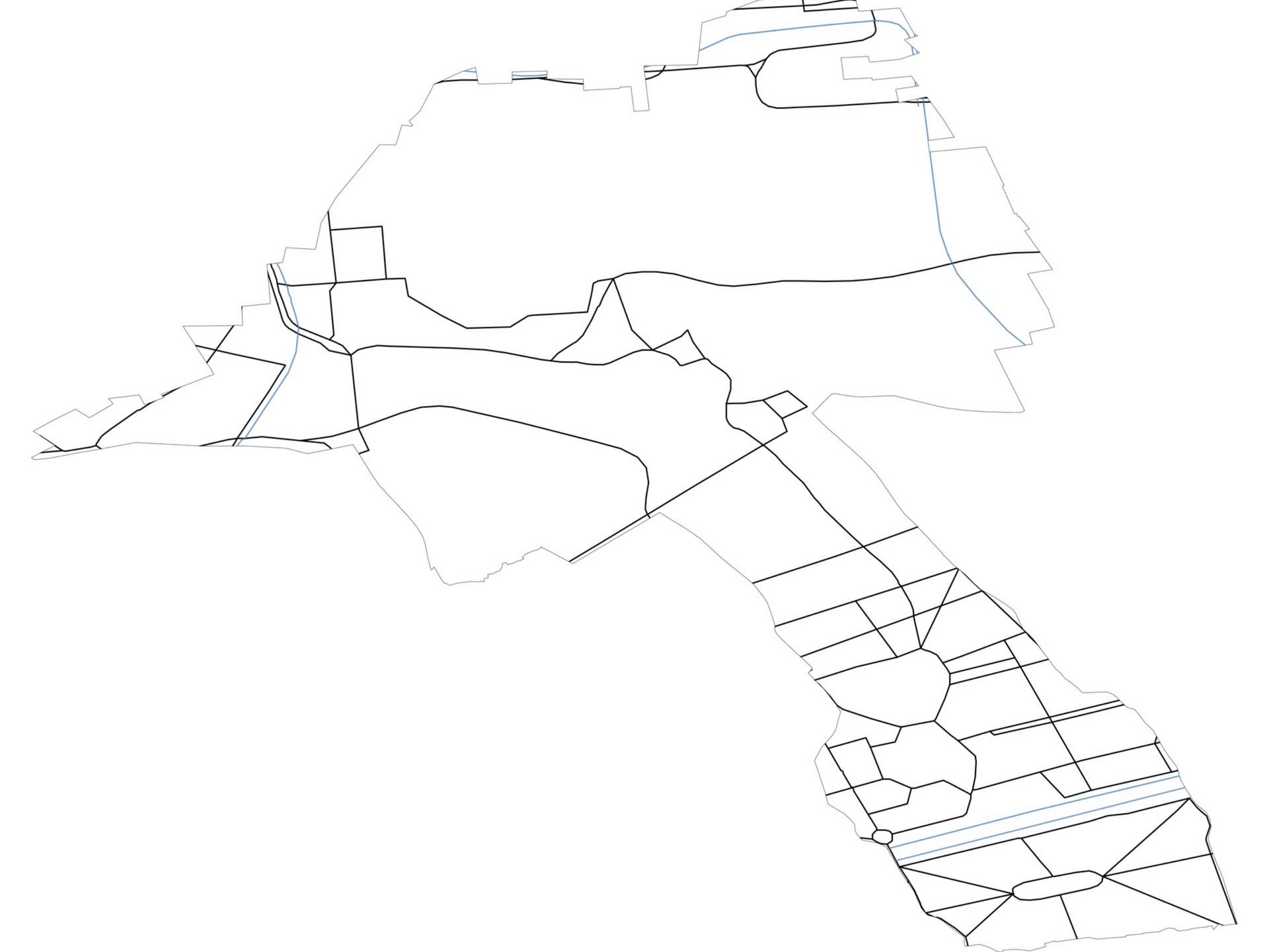 Carte en noir et blanc avec la mention Tremblay-en-France, Val-d'Oise