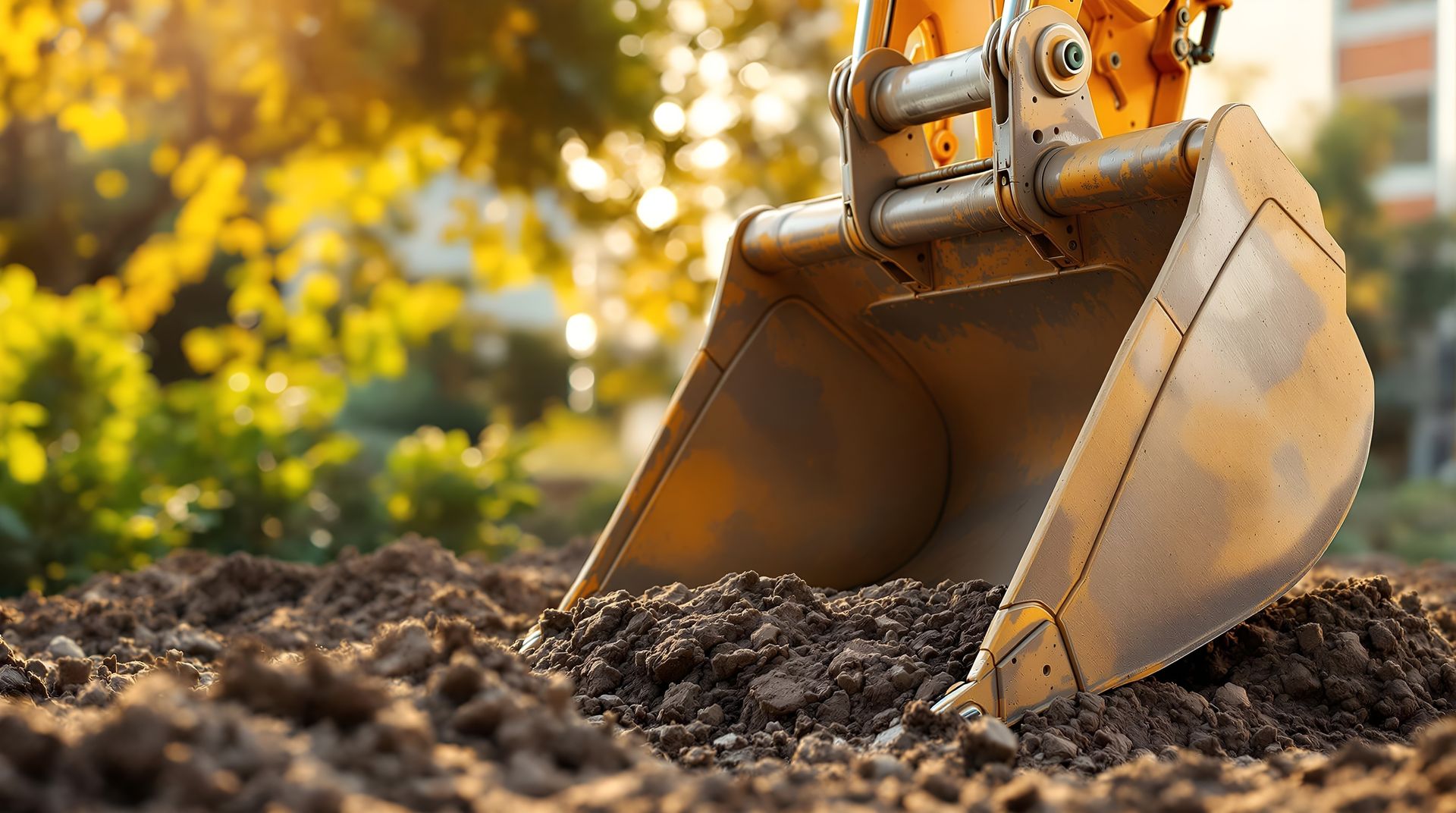 Une pelle de chantier