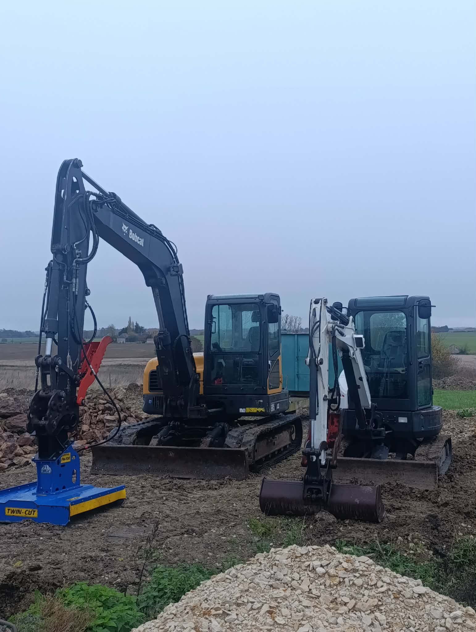 Une pelle de chantier