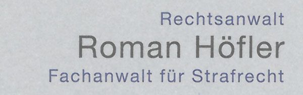 Rechtsanwalt Roman Höfler