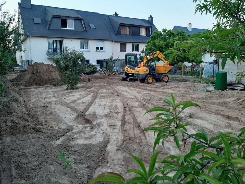 Terrassement pour bassin