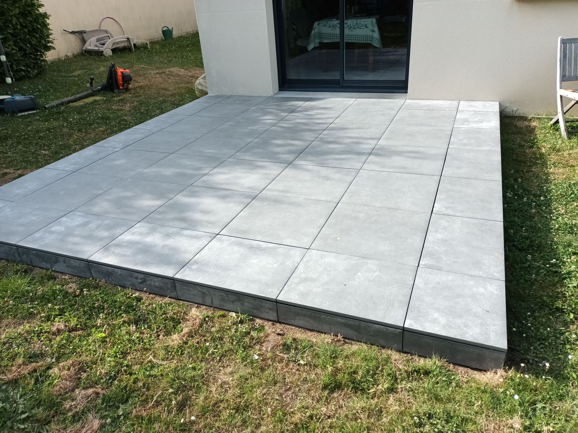 Terrasse céramique en carreau de 60x60 cm