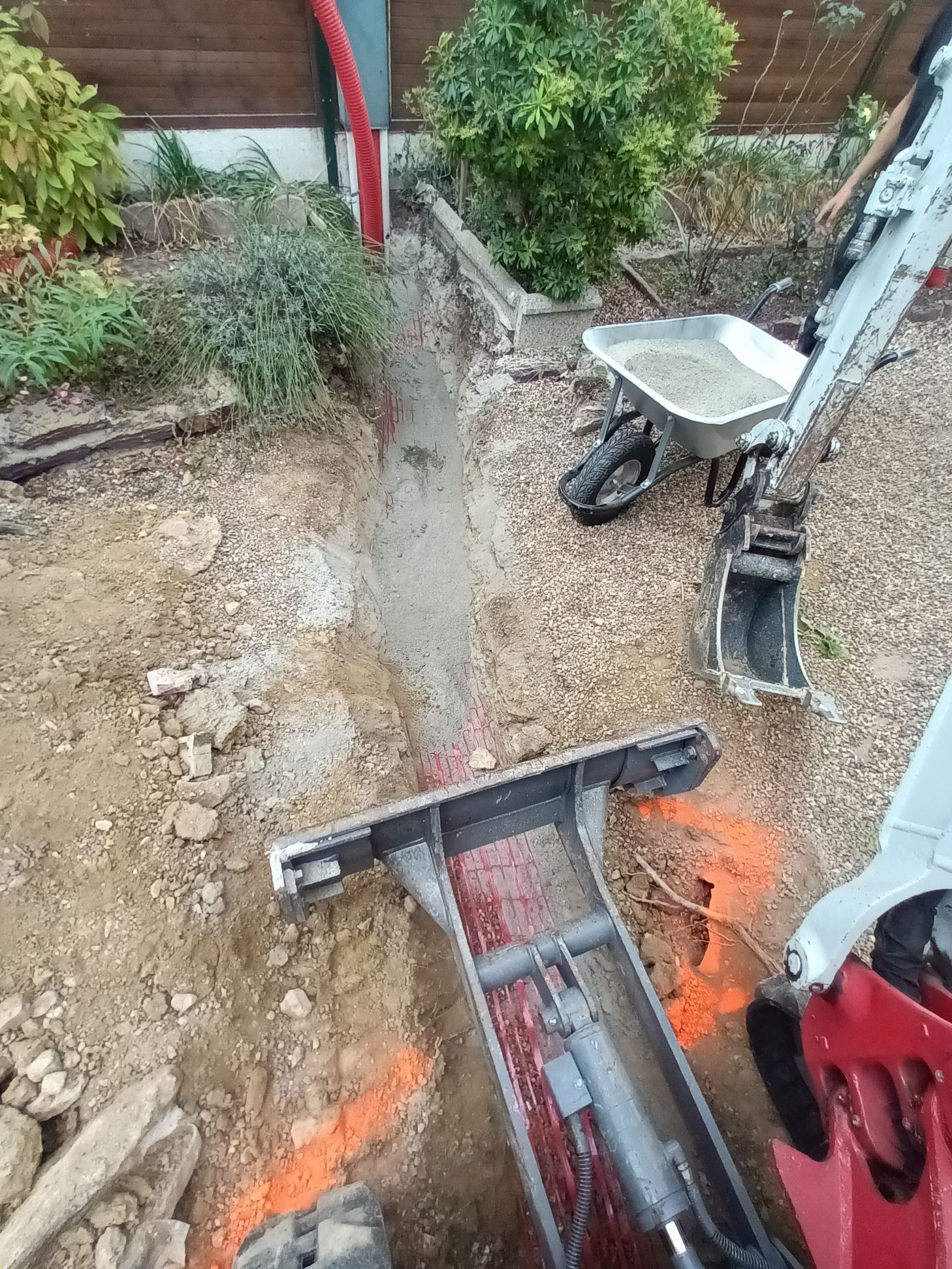 Installation fourreau pour Enedis