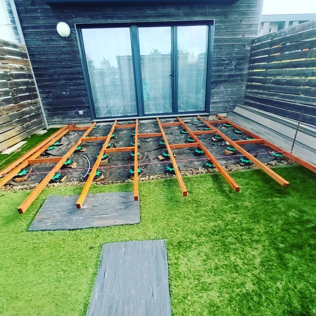 Fondations pour une terrasse