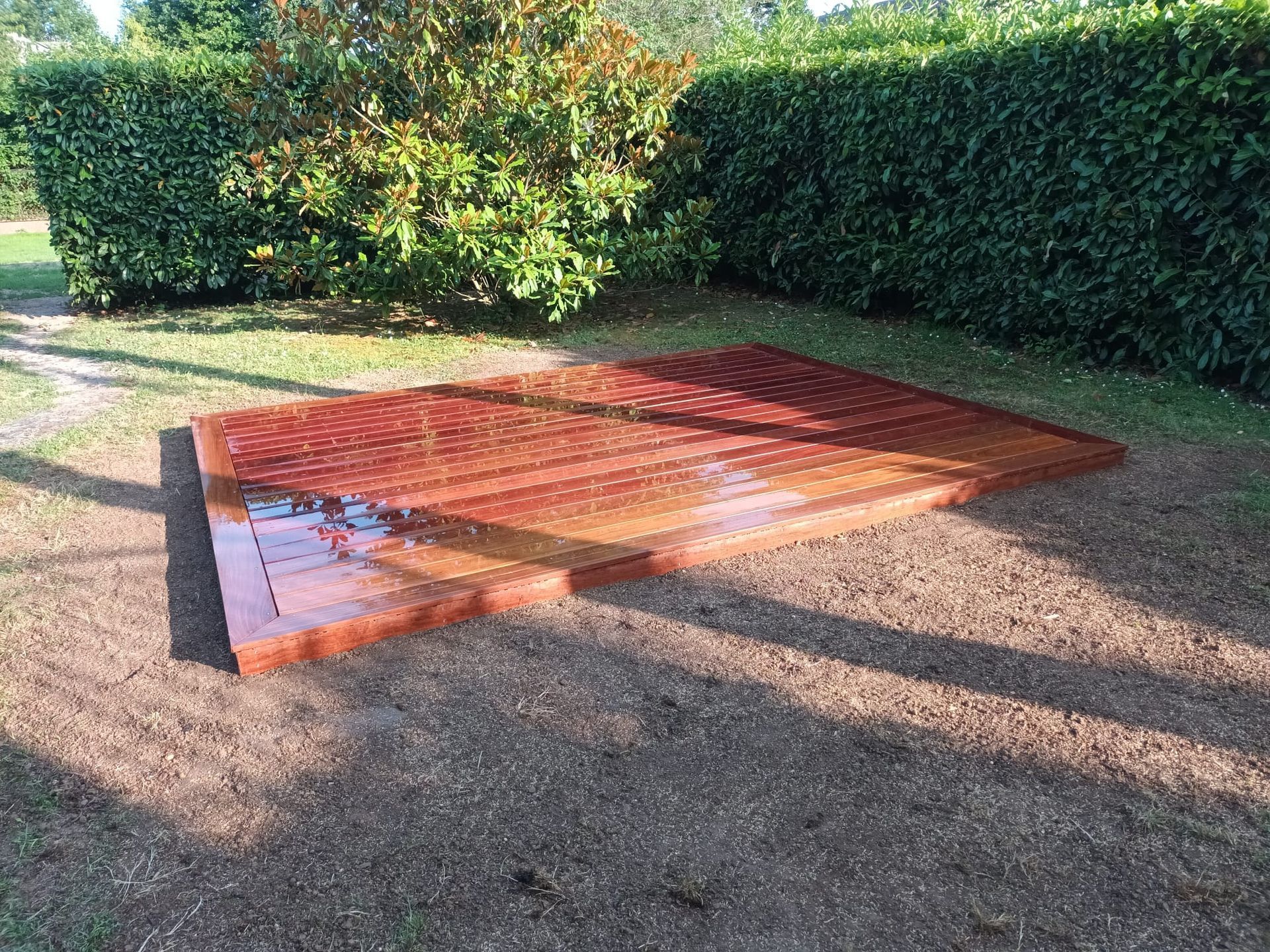 Terrasse en bois exotique cumaru rouge