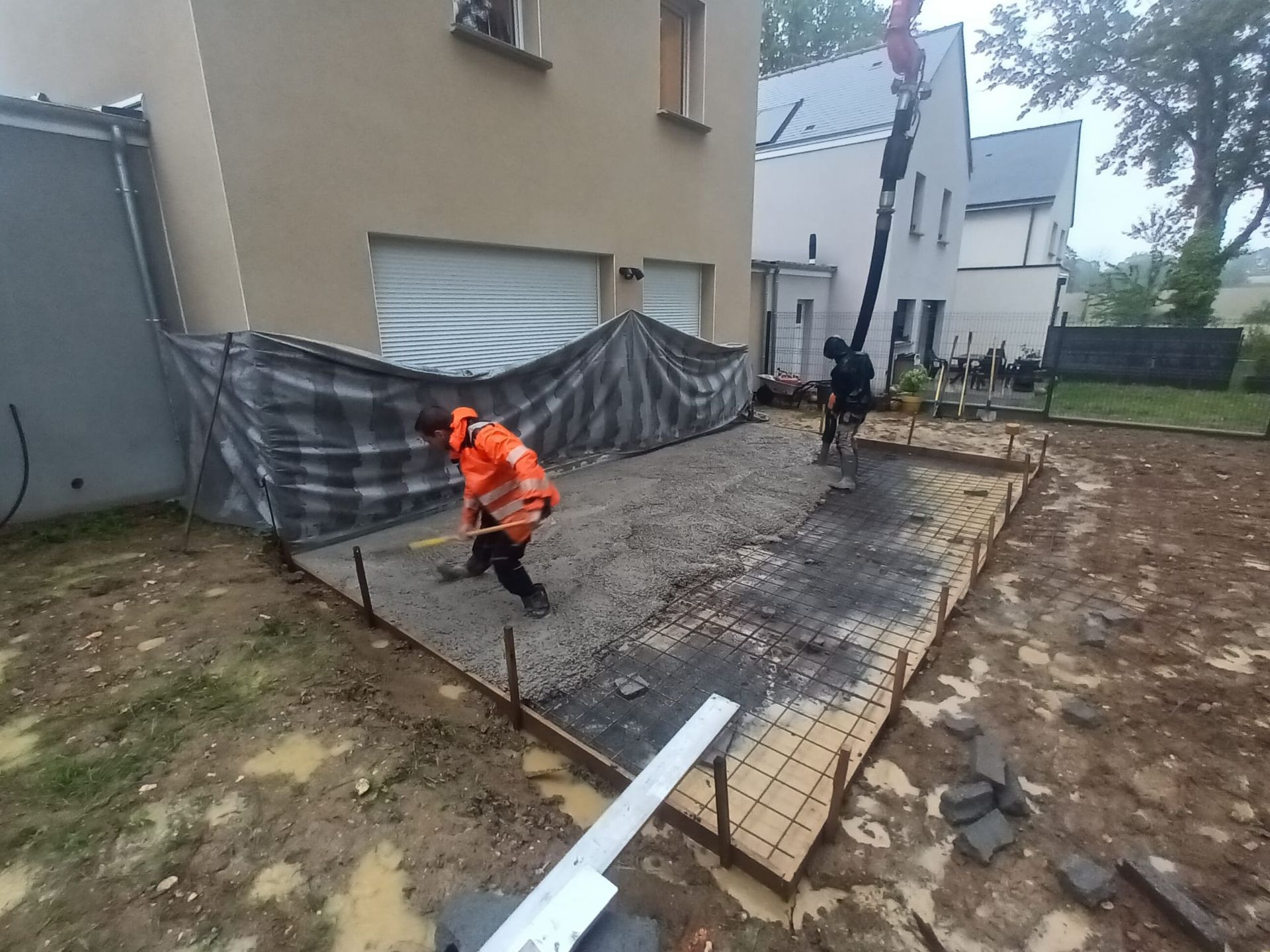 Création dalle béton pour terrasse