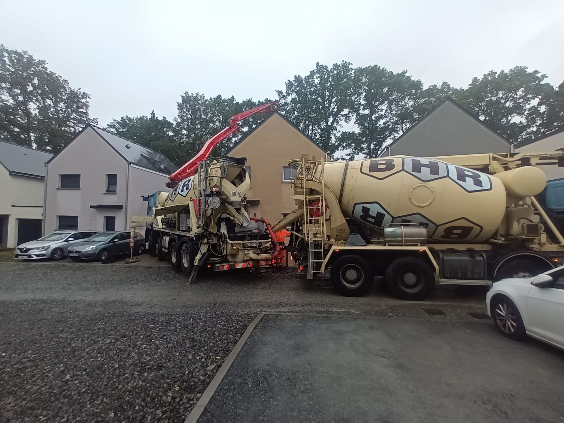 Coulage dalle béton avec mixo pompe