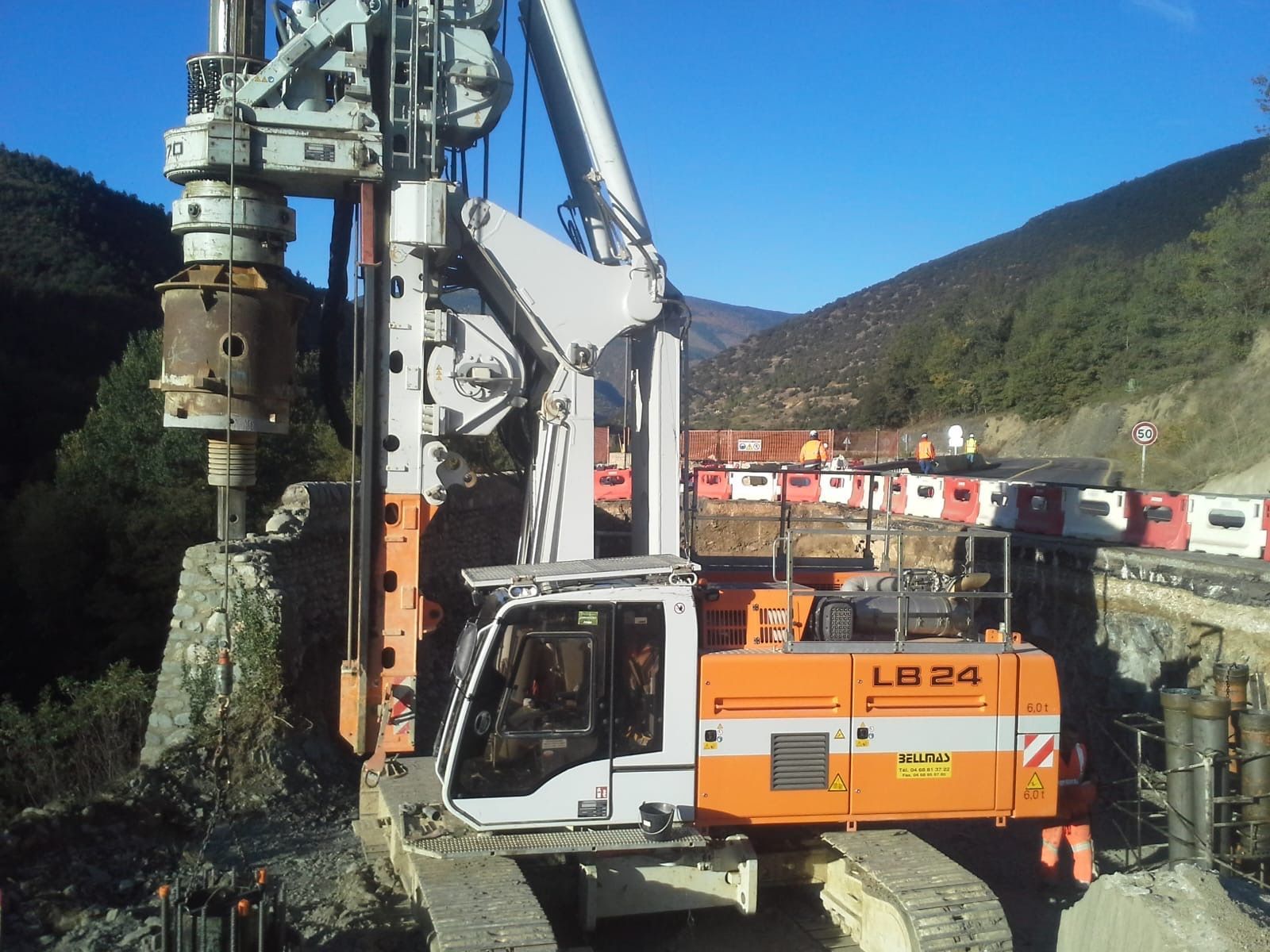 Chantier sur la RN 116