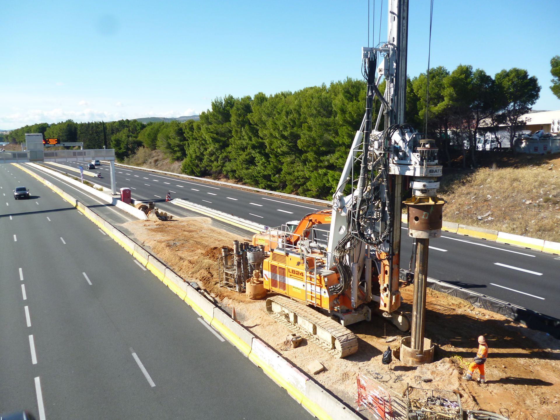 Chantier sur l'A9
