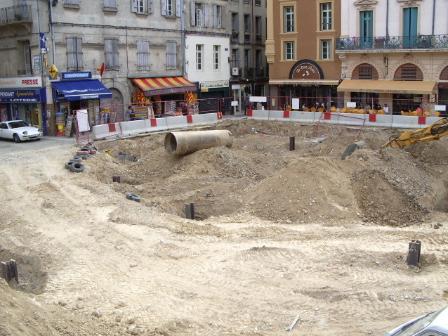 Chantier en centre-ville