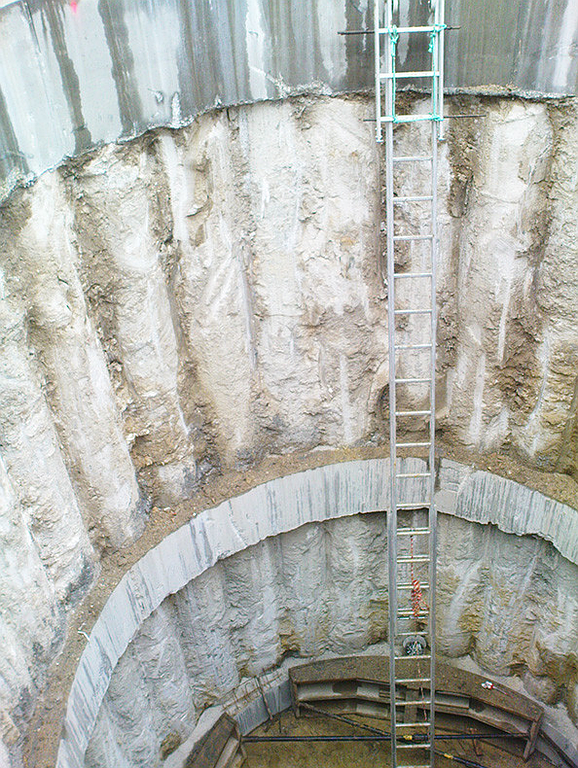 Puit Saint-Lazare mise en place des fixations