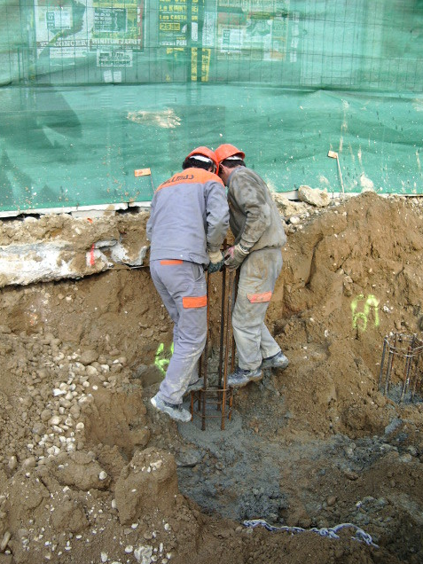 Parking république enfoncement de la structure