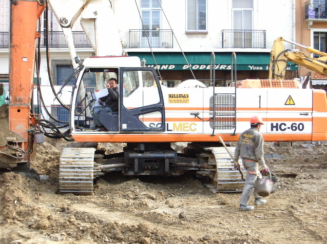 Parking république gros plan sur la machine