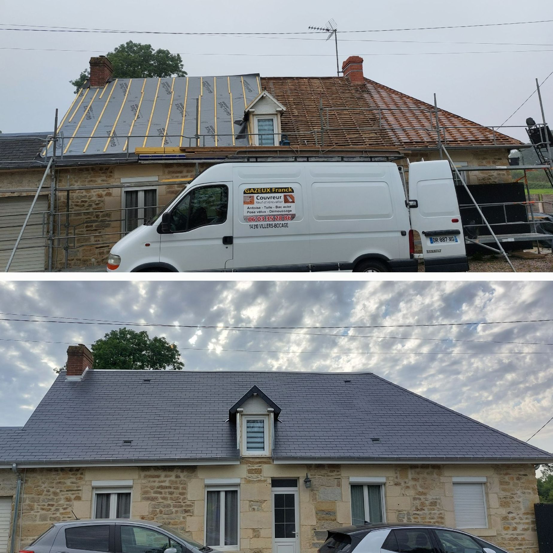 Intervention d'ETS Gazeux Franck pour un changement de toiture